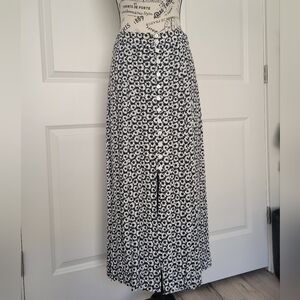 Karen Kane Black and White A-line Maxi Skirt